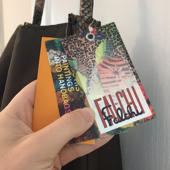 Reversible Falchi Green and Brown Bag - Picture 5 of 17